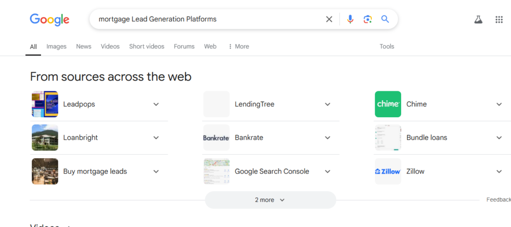 Mortgage Leads Generation Platform